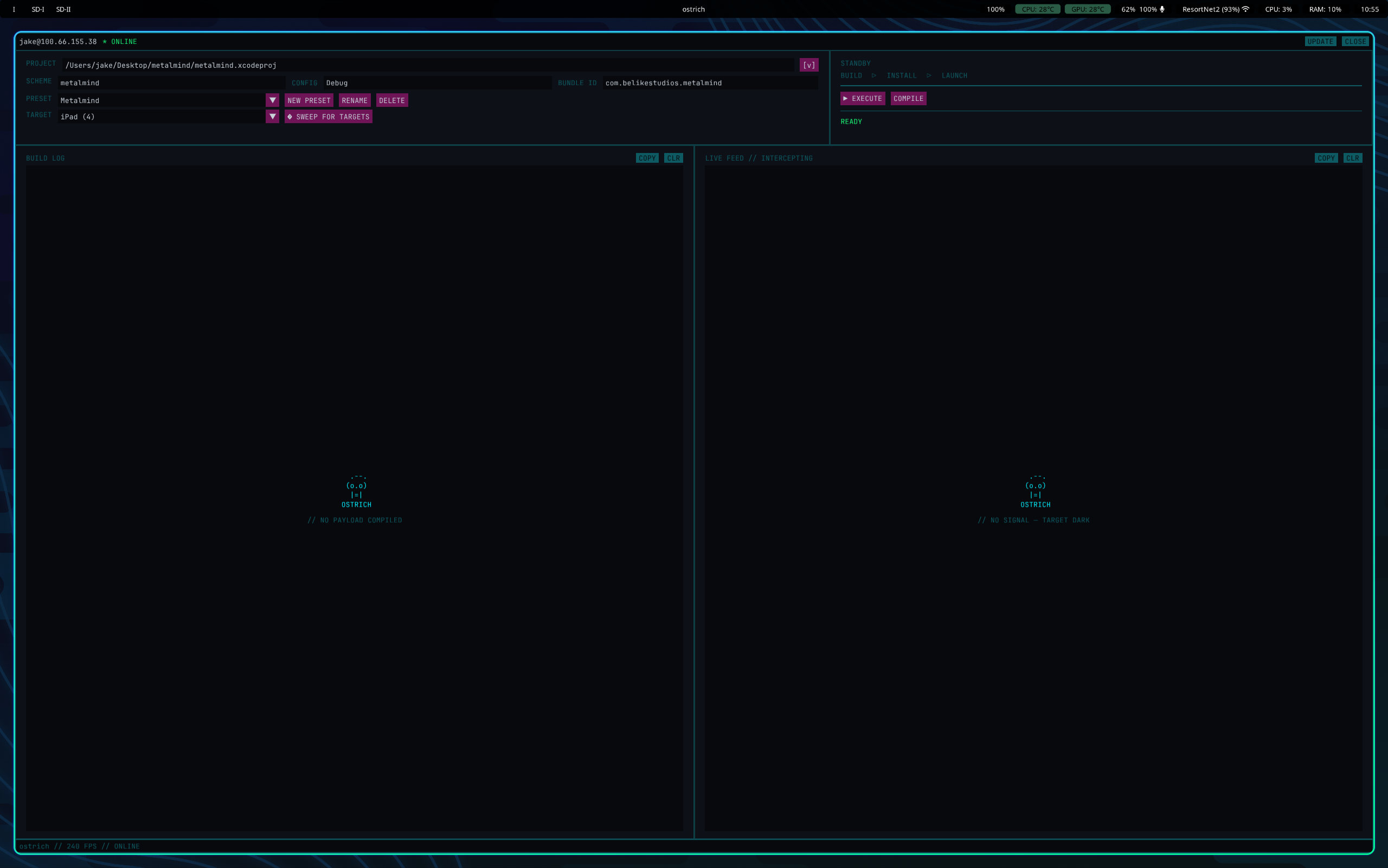 Ostrich - Project Selection and Configuration